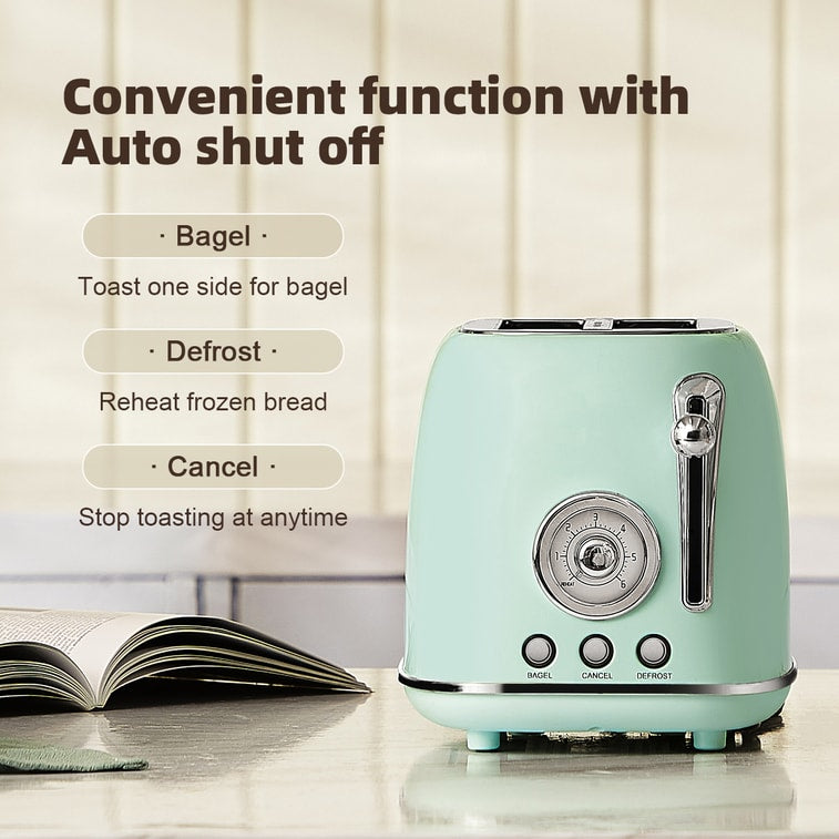 Bear 2-Slice Electric Toaster DSL-P02D5 - Retro Style