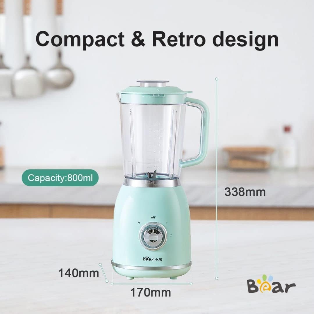 Bear Portable Personal Countertop Blender LLJ-P08J5  for Shakes and Smoothies, 300W/800ML